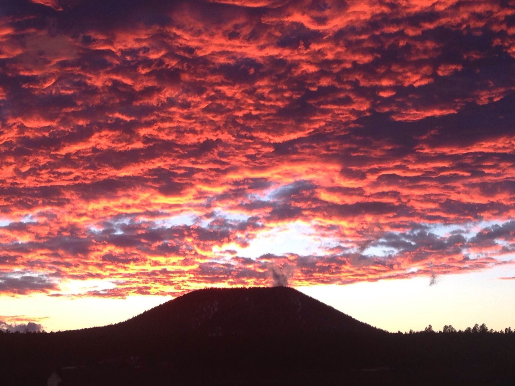 A volcanic sunset